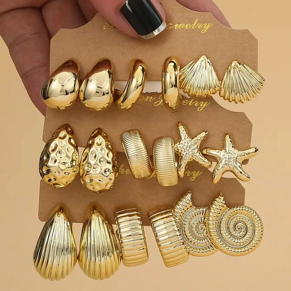 Golden Summer Earring Set
